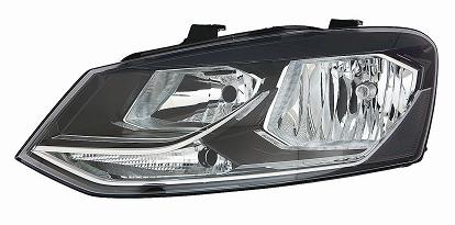 FARO FANALE PROIETTORE SX 2H7 C/MOTOR ELETT VOLKSWAGEN POLO 01/14> PARAB NERA