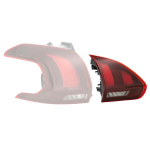 FANALE FANALINO POSTERIORE SX INT A LED PEUGEOT 2008 05/16> HELLA