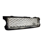 GRIGLIA MASCHERINA NERA LUCIDA/CROMATA/ARGENTO LAND ROVER RANGE ROVER 01/10