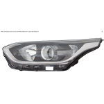 FARO SX C/LUCE DIURNA EFRECCIA A LED C/MOTOR EL KIA CEED 01/18>