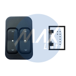INTERRUTTORE ALZAVETRO OPEL MERIVA'03>10/CORSA C/ZAFIRA A/ASTRA G PORTA ANT. SX, (DOPPIO) 8 PIN
