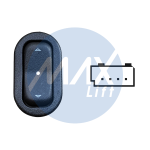 INTERRUTTORE ALZAVETRO OPEL MERIVA'03>10/CORSA C/ZAFIRA A/ASTRA G PORTA ANTERIORE DX PORTA POSTERIORE SX=DX,4 PIN