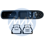 INTERRUTTORE ALZAVETRO PEUGEOT 307 2002-2007 PORTA ANTERIORE SX,RETROVISORI RIBALTABILI ELETTR.,ALZACRISTALLI POSTERIORI MANUALI O ASSENTI,COMFORT,2 INTERRUTTORI 9 PIN