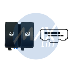 INTERRUTTORE ALZAVETRO RENAULT MASTER 2010 MEGANE II 2002-2005 TRAFIC 2006-2010 PORTA ANTERIORE SX,2 INTERRUTTORI 10 PIN,CONNETTORE BLU