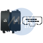 INTERRUTTORE ALZAVETRO RENAULT MEGANE 2006-2008/SCENIC 2003-2009 PORTA ANTERIORE SX,2 INTERRUTTORI 10 PIN,CONNETTORE BLU