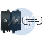 INTERRUTTORE ALZAVETRO RENAULT MEGANE'02>05 PORTA ANTERIORE SX, (DOPPIO) ALZACRISTALLI COMFORT,10 PIN