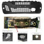 PARAURTI ANTERIORE C/PDC+PA+RILEVOSTAC CITROEN JUMPY 01/16>/PEUGEOT EXPERT 01/16>