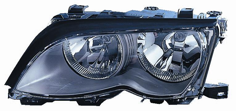 FARO FANALE PROIETTORE SX H7-H7 PRED REG ELETT BMW SERIE 3 E46 09/01> PARAB NERA 37550