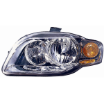 FARO FANALE PROIETTORE SX H7-H7 PRED REG ELETT AUDI A410/04>11/07 C/FAN ARANCIO 20340