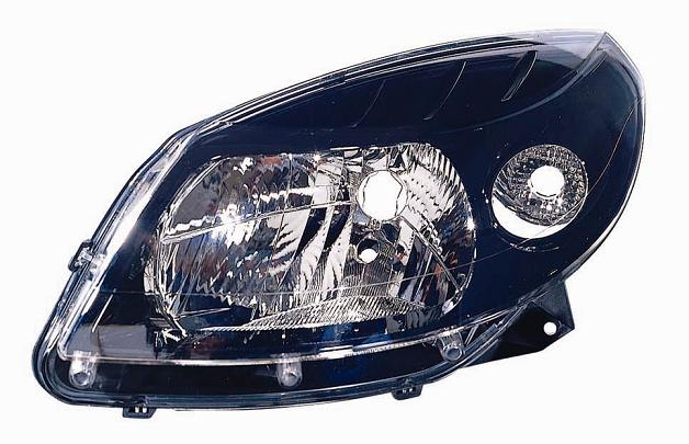 FARO FANALE PROIETTORE DX H4 PRED REG ELETT DACIA SANDERO 01/08> PARAB NERA 26640