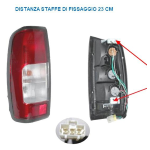 FANALE FANALINO POSTERIORE SX BIANCO ROSSO NISSAN NAVARA-KING CAB 09/97>