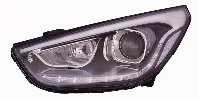 FARO FANALE PROIETTORE DX HIR2 A LED PREDREG ELETT HYUNDAI IX35 07/13> PAR NERA