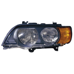FARO FANALE PROIETTORE SX H7-HB3 C/FAN ARANCIO C/MOT EL BMW X5 E53 09/99>12/03