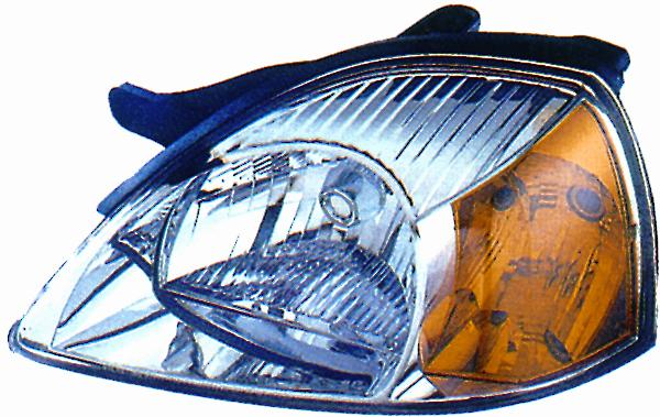 FARO FANALE PROIETTORE SX H4 PRED REG ELETT KIA RIO 01/03>08/05