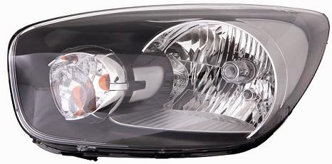 FARO FANALE PROIETTORE SX H4 PRED REG ELETT KIA PICANTO 01/11> PARAB NERA 10236