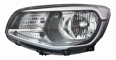 FARO FANALE PROIETTORE DX H4 C/DRL PRED REG ELETT KIA SOUL 01/14> PARAB NERA