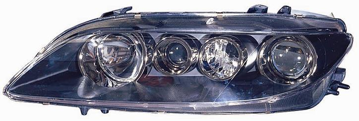 FARO FANALE PROIETTORE DX 2H1 PRED REG ELETT MAZDA 6 06/05>01/08 PARAB NERA