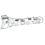 STAFFA GUIDA PARAURTI ANT/SX OPEL MERIVA 05/10>
