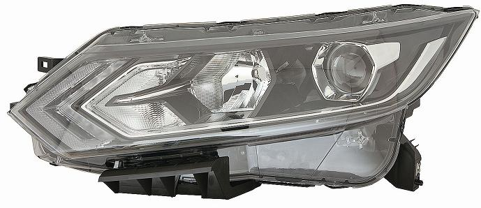 FARO FANALE PROIETTORE DX H7 C/LUCE DIURN A LED PR REG ELE NISSAN QASHQAI 06/17>