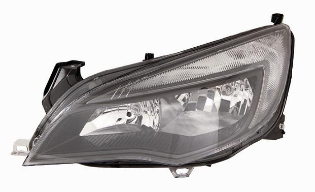 FARO FANALE PROIETTORE SX 2H7 C/MOTOR ELETT OPEL ASTRA J 01/10> PARAB NERA RIGATA