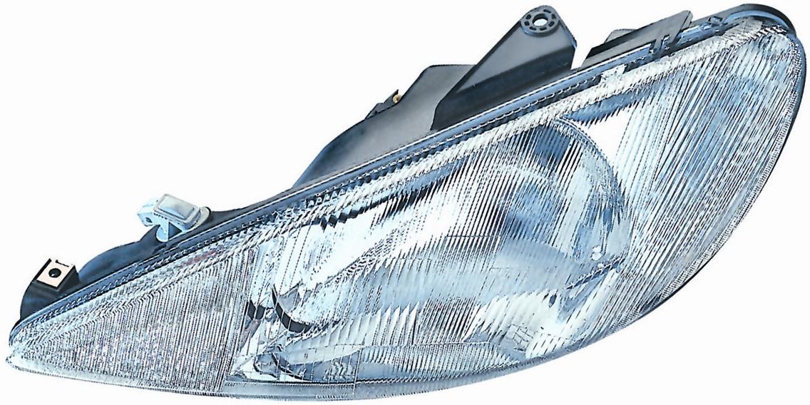 FARO FANALE PROIETTORE DX H4 PRED REG ELETT PEUGEOT 206 08/98>04/03