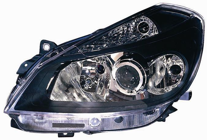 FARO FANALE PROIETTORE SX XENON 2DS-2H7 PRED REG EL RENAULT CLIO 09/05>05/09 PAR NERA