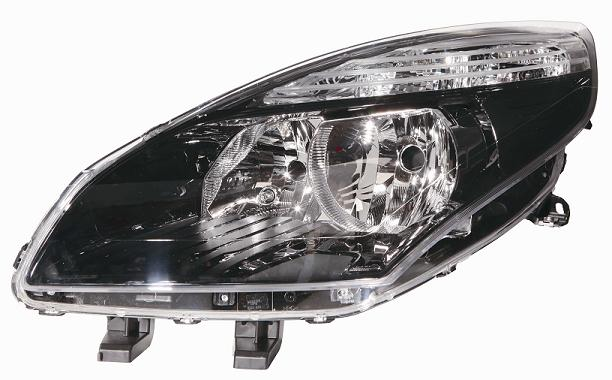 FARO FANALE PROIETTORE SX H7-H7 PRED REG ELETT RENAULT SCENIC 03/09>12/11 PARAB NERA