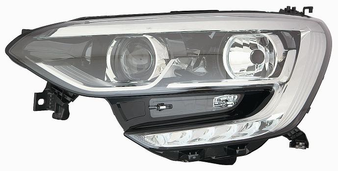 FARO FANALE PROIETTORE SX 2H7 A LED PRED REG ELETT RENAULT MEGANE 11/15> BORDO CROMATO