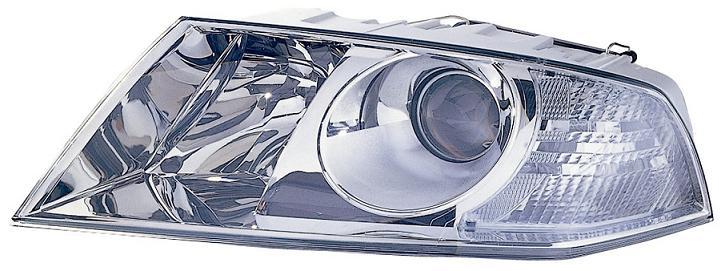FARO FANALE PROIETTORE DX XENON D2S-H1 PRED REG ELETT SKODA OCTAVIA 04/04>12/08