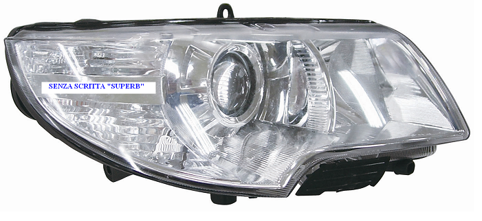 FARO FANALE PROIETTORE SX H7-H3 C/MOTOR ELETT SKODA SUPERB 01/08>