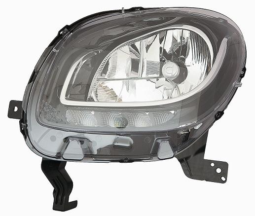 FARO FANALE PROIETTORE SX H4 C/DRL SMART FORFOUR 11/14> P. NERA VERSIONE BASE LINE
