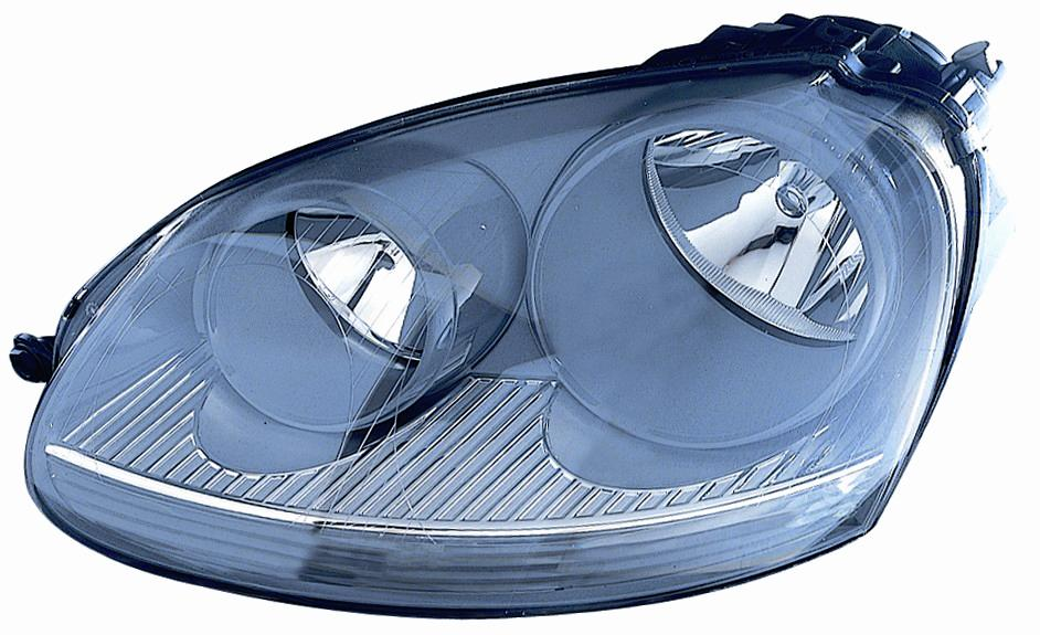 FARO FANALE PROIETTORE DX H7-H7 PRED REG EL VOLKSWAGEN GOLF V 08/03>12/08 PARAB GRIGIA